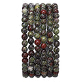 BEADIA Natural Dragon Blood Stone Round Loose Semi Gemstone Beads for Jewelry Making 4MM 38cm/Strand - color: Dragon Blood Stone, size: 4mm