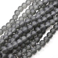 FASHEWELRY 200Pcs Transparent Frosted Glass Bead 4mm Matte Crystal Glass Loose Beads for DIY Jewelry Making (Gray) - color: Gray