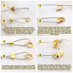 Acejoz 1200 Pcs Crimp Beads Supplies for Jewelry Making, Including Crimp Covers, Crimp Tubes and Wire Guardians, Lobster Clasps, Jump Rings, Crimping Pliers and Beading Wire for Bracelets Making