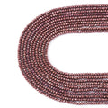 FASHEWELRY 10 Strands Briolette Faceted Glass Beads 2mm Rondelle Crystal Glass Spacer Beads Copper Plated for Necklace Bracelet Jewelry Making - color: Copper Plated, size: 2mm