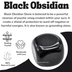 Amazing Gemstone Black Obsidian Crystal Tumbled Stones Polished Rocks - Natural Gem Stones for Healing - DIY Crystals for Protection (1 Piece) - color: Black Obsidian