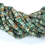 2x4MM 150PCS African Turquoise Tube Cylinder Rondelle Abacus Disk Spacer Loose Beads for Jewelry Making - color: African Turquoise, size: 2x4mm cylindrical