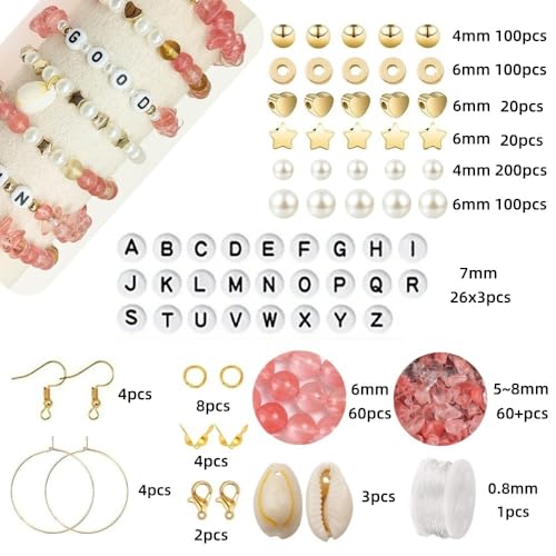 Basigeese Jewelry Making Supplies Kit Natural Stone Beads for Irregular Gemstone Beading with for DIY Craft Bracelet Necklace Earrings for Adults (Volcano Cherry Quartz) - color: Volcano Cheey Quartz
