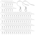 SUNNYCLUE 1 Box 100Pcs French Earring Hooks 304 Stainless Steel Earwire Ear Wires Silver Earwires Fishhook Ear Hook for Jewellery Making Women Adults DIY Dangle Earrings Crafts Supplies - color: 100pcs French Earring Hooks Stainless Steel