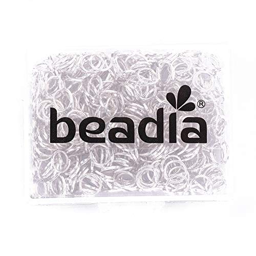 BEADIA Open Jump Rings Sliver 0.8x6mm 500pcs for DIY Jewelry Making Supplies - color: Silver, size: 0.8*6mm
