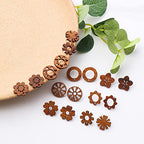 DoreenBeads 30Pcs Natural Wooden Stud Earrings Posts with Loop for Jewelry Making- Ring Shaped Wood Earring Posts with Ear Backs for Women DIY Earring Making Personalized Jewelry Findings - color: Ring