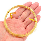 BEADIA 18K Gold Plated Wire 0.5mm 10 Meters Bead Cord for Bracelet Necklace Charm Beading Jewelry Making Findings - size: 0.5mm, style: 18K Gold