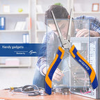 Mini Needle Nose Pliers, 6 Inches Straight/Bent Small Long Nose Pliers with Comfort Handle for Wire Wrapping, Electronic Repair, Jewelry Making - color: Straight Needle Nose Pliers - Blue