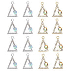 16-Pcs Crystal Jewelry Making Charms Silver Pendant Charm For Women Making Jewelry Crafts Rhinestone Charms - color: Shoe