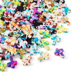 100 Pcs Turquoise Cross Beads Colorful Stone Cross Charms Synthetic Turquoise Stone Beads Easter Cross Crucifix Charms for Easter Holiday Bracelet Necklace Jewelry Making - color: Colorful-Cross