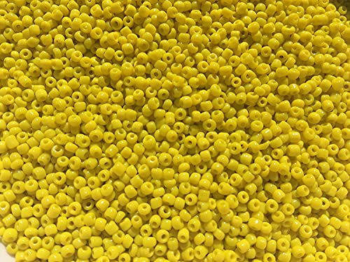Seed Beads Size:11/0 50 gr / 1.76 oz (Yellow Opaque) - color: Yellow Opaque