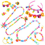 Funtopia Pop Beads, 700+ Pcs Arts and Crafts for Kids 4-6, Snap Beads DIY Bracelet Necklace Ring Anklet Set, Birthday Party Creativity Toys for Girls Toddlers Ages 3 4 5 6 (X-Large) - size: Large
