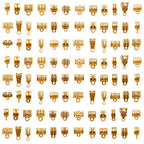 Stino Metal Spacer Bail Beads, 140Pcs (Gold Plated) - color: Gold