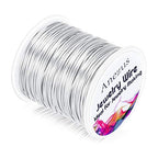 anezus 20 Gauge Jewelry Wire, 28 Yards Craft Wire Tarnish Resistant Copper Beading Wire for Jewelry Making Supplies and Crafting(Silver) - color: Silver