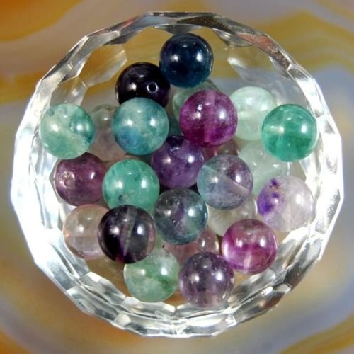 AD Beads Natural Gemstone Round Spacer Loose Beads (6mm 100pcs, Fluorite) - color: Fluorite, size: 6mm 100pcs