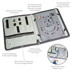 The Beadsmith Bead Folio – Basic Elements – 28” U Channel Bead Board with Lid and a Zippered Storage Case – Keep Your Designs, Beads & Tools Secure – Jewelry Making Supplies - size: 28" - U Channel Folio
