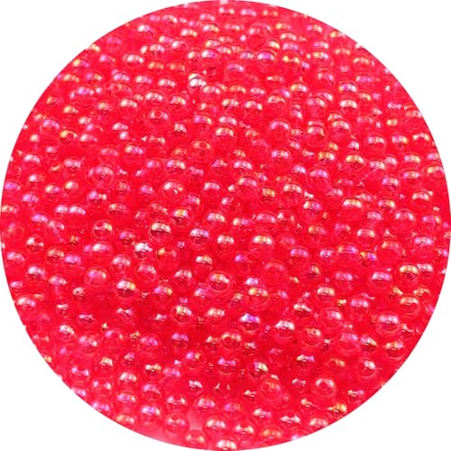1000pcs 6mm Acrylic Round Beads AB Colors Acrylic Beads Round Spacer Beads with Hole for DIY Bracelet Necklace Jewelry Making Supplies Handmade Craft(Dark Pink AB) - color: Dark Pink AB, size: 6mm