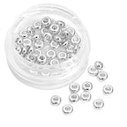 BEADIA Silver Plated Roudelle Spacer Beads 4x1.8mm 50pcs for Jewelry Making Findings Non Tarnish - color: Silver, size: 4x1.8mm Roudelle
