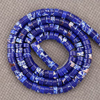 BONNY BOXX 150PCs Natural Blue Imperial Jasper Spacer Beads, Loose Semi Precious Flat Round Gemstone Heishi Disc Stone Beads for Beading Jewelry Making 4mm*2mm - color: Blue Imperial Jasper, size: 4MM*2MM