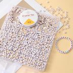 Acrylic Letter Beads 4mm Flat Round, 6mm Square - Beads for Making Friendship Bracelet or Necklace (26 Pieces of Flat Round White with Yellow) - color: 26 pieces of flat round white with yellow