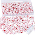 100pcs Baseball Beads with 5.5 Yard Elastic Rope,Acrylic Softball Beads Sports Bead DIY Spacer for Necklace Bracelet Keychains Handmade Jewelry Making Accessories Craft Supplies,12mm(White) - color: White Baseball