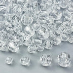 850pcs Acrylic Round Faceted Beads 6mm 8mm 10mm 12mm Faceted Round Spacer Beads for Bracelets Necklace Earring DIY Jewelry Making Craft(White) - color: White