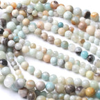 10MM Amazonite Beads Round Loose Beads Natural Gem Beads Crystal Energy Stone Beads for Jewelry Making DIY Bracelet Necklace - color: Amazonite Beads, size: 10MM