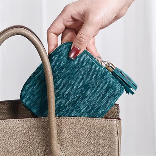 Travel Jewelry Organizer Case, Small Jewelry Pouch Bags with Zipper & Tassel, Travel Jewelry Case for Earrings Necklaces Rings Bracelets Brooches, Travel Gifts for Women - color: Beige
