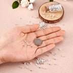 Pandahall 400Pcs Tiny Brass Tube Crimp Beads End Caps Column Crimps Stopper Beads Nickel Free for DIY Jewelry Making (Silver Color)