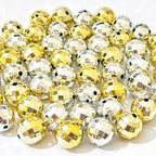 Mixed Lots Acrylic Faceted Bead DIY Beading Hairband Bracelets Necklace Craft Embelishment (Gold+Silver-Faceted) - color: Gold+Silver-Faceted