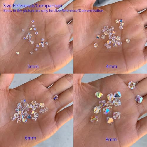 100pcs Authentic Preciosa 3mm (0.12 Inch) Small Faceted Bicone Crystal Loose Beads Light Purple Amethyst Compatible with Swarovski Elements Crystals for Jewelry Making Pre-B341 - color: Light Amethyst, size: 3mm (0.12 Inch) - 100pcs