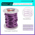 Aluminum Craft Wire,8 Gauge (3mm) Lavender Bendable Wire,32 Feet Continuous Roll for Jewelry Making,Sculpting,Floral & Armature Projects - size: 8 Gauge 32FT, style: Lavender