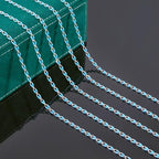 YOUBEIYEE 2 Yard Silver Plated Blue Chains Bulk Enamel Link Chain for Women Bracelet Necklace DIY Brass Chains for Jewelry Making - color: Blue Silver
