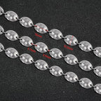 UMAOKANG 2 Meters Stainless Steel Oval Chains Bulk on Spool Small Oval Link Chain Handmade Craft Chain Roll - color: Silver Small Oval