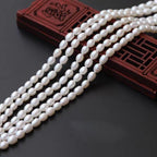 50 Pcs Natural Pearls for Jewelry Making AAA White Natural Freshwater Pearls Beads 9-10mm No-Holes Oval Pearl Beads Jewelry Production, Handicraft Production, for Manza - color: White 9-10mm without holes.