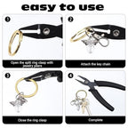 2 Pcs Jump Ring Pliers for Jewelry Making, Portable Jump Ring Opener Premium Metal Jumps Rings Open Plier for Making Jewelry Beading DIY Handmade Crafts Necklace Bracelet Repair Supplies, Black