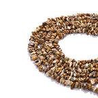 BEADIA Irregular Natural Brown Picture Jasper Stone Loose Semi Gemstone Beads for Jewelry Making 5-8mm 80cm - color: Brown Picture Jasper, size: 5-8mm 80cm