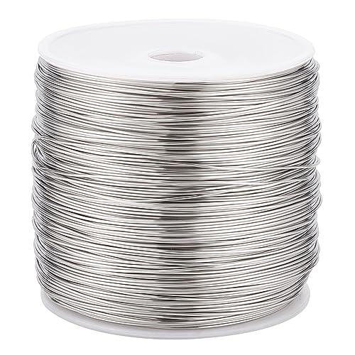 BENECREAT 459 Feet 23 Gauge Single Strand Beading Wire, Stainless Steel Craft Jewelry Beading Wire for Crafts, Jewelry Making, Sculpture Frame - color: Single Strand, size: 23 Gauge