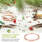 PATIKIL 99.9% Pure Copper Wire for Jewelry Making, 18 Gauge (1mm) Copper Craft Wire 9.8 Feet Beading Jewelry Making Supplies for Crafting Wreath Electroculture Gardening - size: 18 Gauge x 9.8 Feet