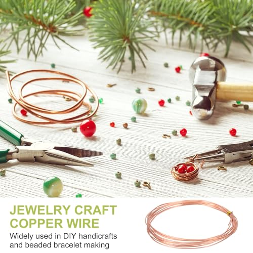 PATIKIL 99.9% Pure Copper Wire for Jewelry Making, 18 Gauge (1mm) Copper Craft Wire 9.8 Feet Beading Jewelry Making Supplies for Crafting Wreath Electroculture Gardening - size: 18 Gauge x 9.8 Feet