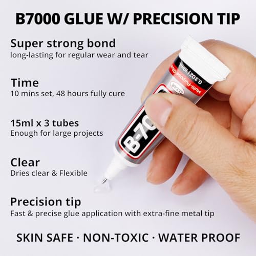 7500Pcs Transparent Clear Rhinestones Flatback with b7000 Glue for Crafts Clothing Crafting Shoes Tumblers Cups Jeans Bedazzling, Resin Rinestones Gems Flat Back Crystals Diamonds 2-5mm - color: Transparent 2-5mm, size: Small Pack + 3pcs Glue
