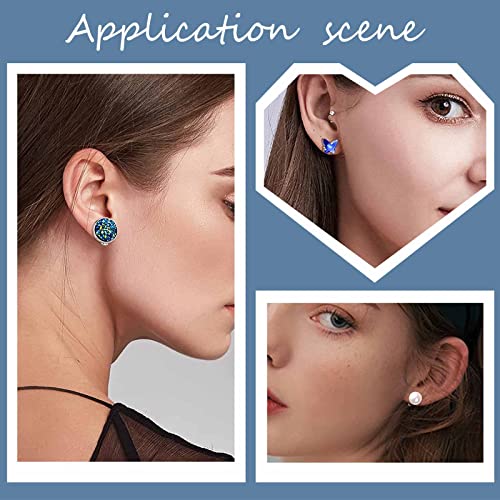 SUNNYCLUE 1 Box 30Pcs 3 Colors Clip on Earrings Findings Round Flat Back Earring Clips Stainless Steel Earring Converters Non-Pierced Earring Settings for Women Adults Jewelry Making DIY Crafts - color: 30pcs 3 Colors Stainless Steel Earring Converters
