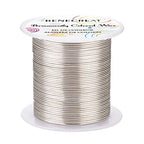 BENECREAT 18 Gauge 32 Yards Tarnish Resistant Silver Wire Jewelry Beading Wire for Beading Wrapping and Other Jewelry Craft Making - color: Silver, size: 18 Gauge