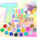 qiipii 620PCS 6mm Transparent Clear Resin Rhinestones Flatback Jelly Resin Stones Bulk SS30 Diamonds Gems Charms Supplies for Nails Face Eyes Makeup Body Tumblers Mugs Bottles DIY Crafts Shoes Clothes - color: Transparent, size: 6mm Bulk