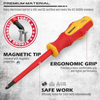 Insulated Screwdriver & Pliers Set: 14-Piece VDE Insulated Set 1000V Insulated Electrician Tool Set with Magnetic Phillips, Slotted Screwdrivers and Insulated Pliers - style: 14 PCS VDE All-in-One + Pliers