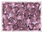 Czech 50-Piece Glass Beads, 6x9mm, Teardrop Transparent Purple Amethyst (20030) - color: Amethyst Purple