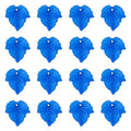 Crafans 100Pcs Frosted Acrylic Leaf Charms 24x22.5x3mm Transparent Plant Pendants Clear Autumn Maple Leaves Beads Charms for Jewelry Making (Blue) - color: Blue
