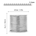 33FT Stainless Steel Box Chains Roll, 1.5mm 304 Stainless Steel Box Chain Spool Bulk for DIY Jewelry Making Necklace Bracelet - color: stainless steel, size: 1.5mm