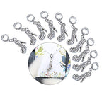 AUEAR, Fashion Crystal High Heel Shoe Shape Charms Bulk Pendant Jewelry Findings for Jewelry Making Necklace Bracelet DIY - color: Silver