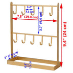 LXZ 1 PC Tabletop Hook Rack – Jewelry Stand Holder – Golden Hangers for Necklaces Keys Brace laces Ear Rings - color: Gold